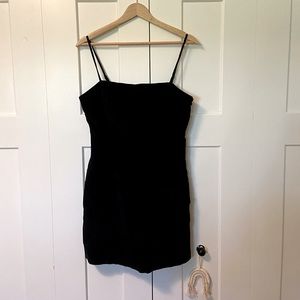 Wilfred | Black Corduroy Mini Dress with pockets